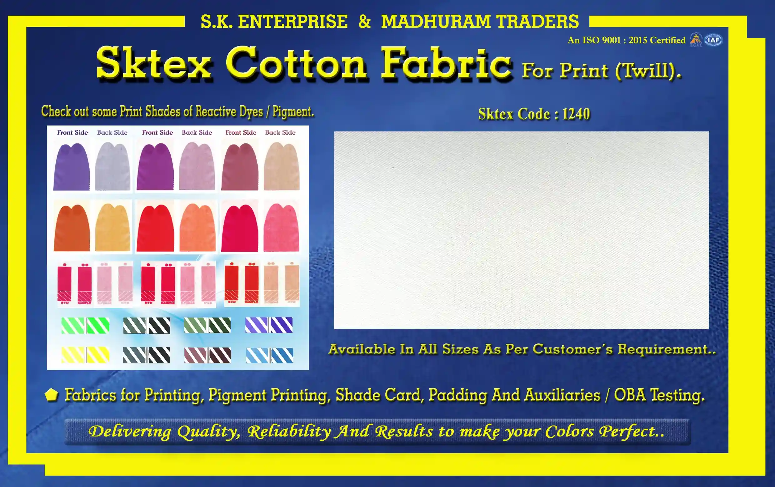 Cotton Fabric 1240 Print - S.K.Enterprise